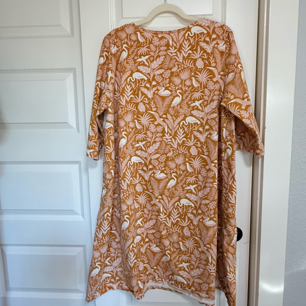 Winter Water Factory Helsinki Dress in Tropical Bird print - Picture 4 of 8